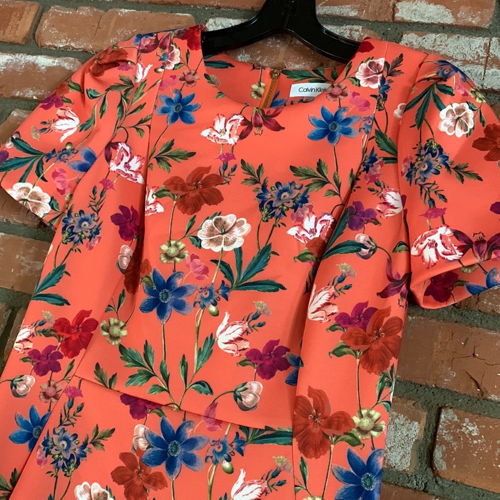 Calvin Klein bodycon floral dress ss 10 - Picture 2 of 3